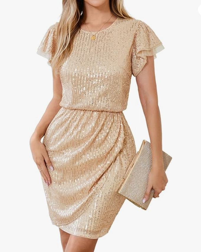 Grace Karin Halter Sequin Bodycon Cocktail Dress