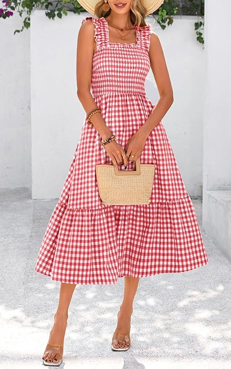 Prettygarden Ruched Maxi Dress with Pockets