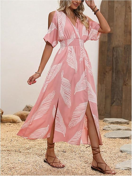 Verdusa Women's Linen Open Back Maxi Dress