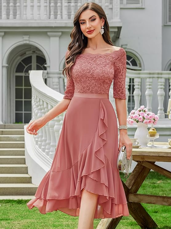 “GRACE KARIN Women’s Off Shoulder Lace Cocktail Dress”