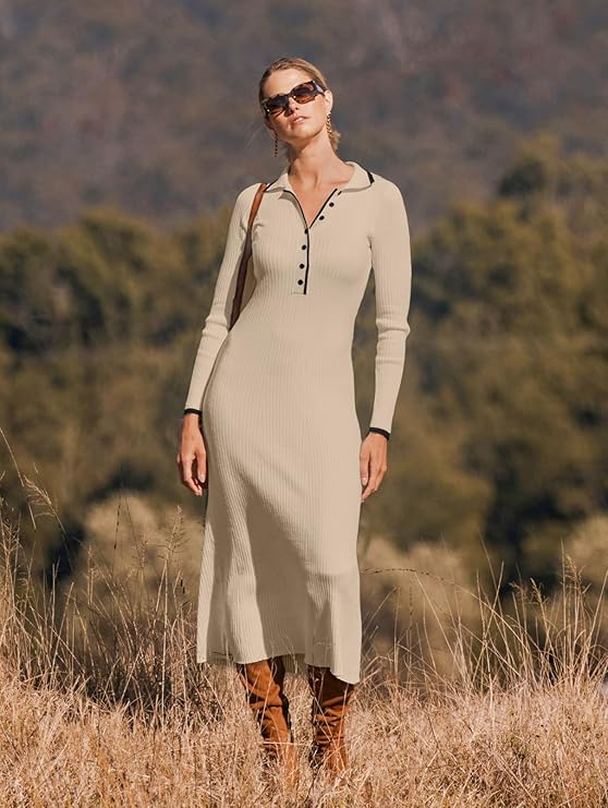 MEROKEETY Women’s V-Neck Maxi Wrap Dress