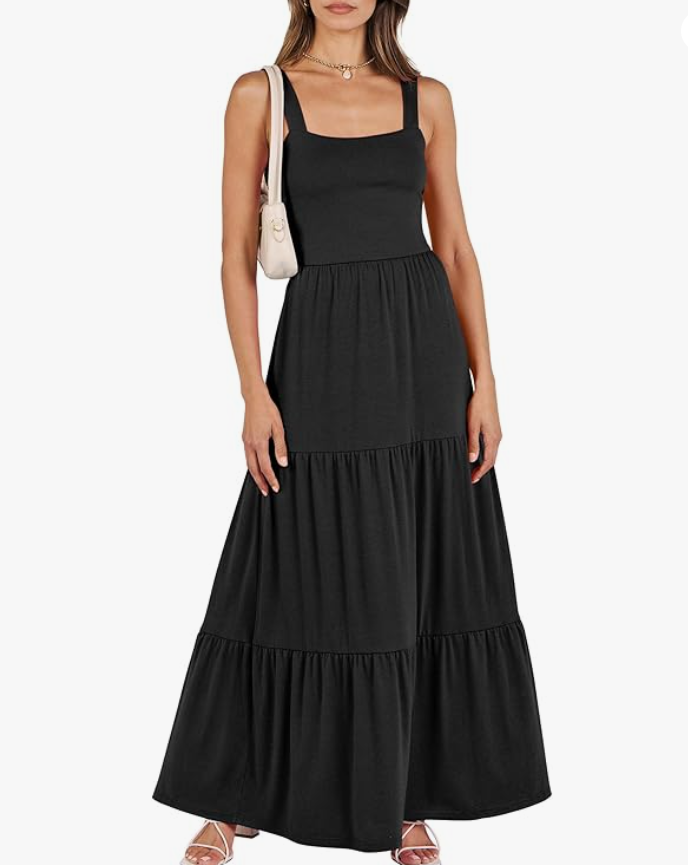 ANRABESS Sleeveless Knit Maxi Dress