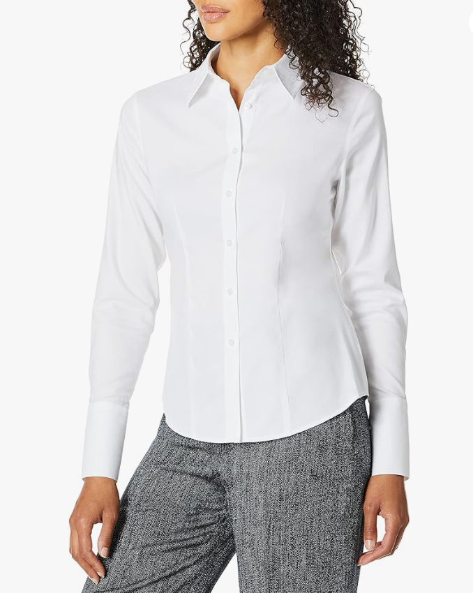 Calvin Klein Women's Modern-Fit Stretch No-Iron Shirt