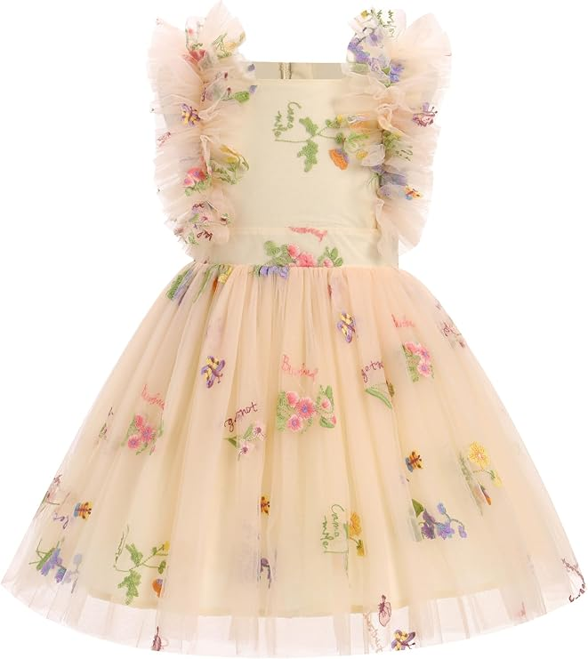 Baby Girl Embroidered Tulle Dress