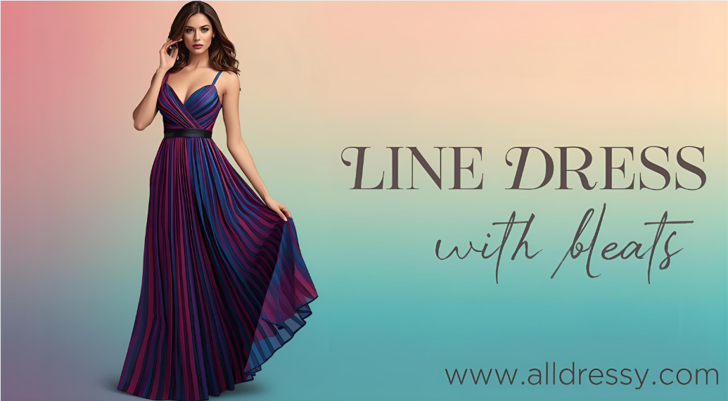Line Dress with Pleats