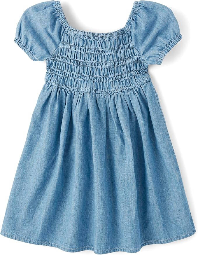 Baby Girl Ruffled Denim Dress