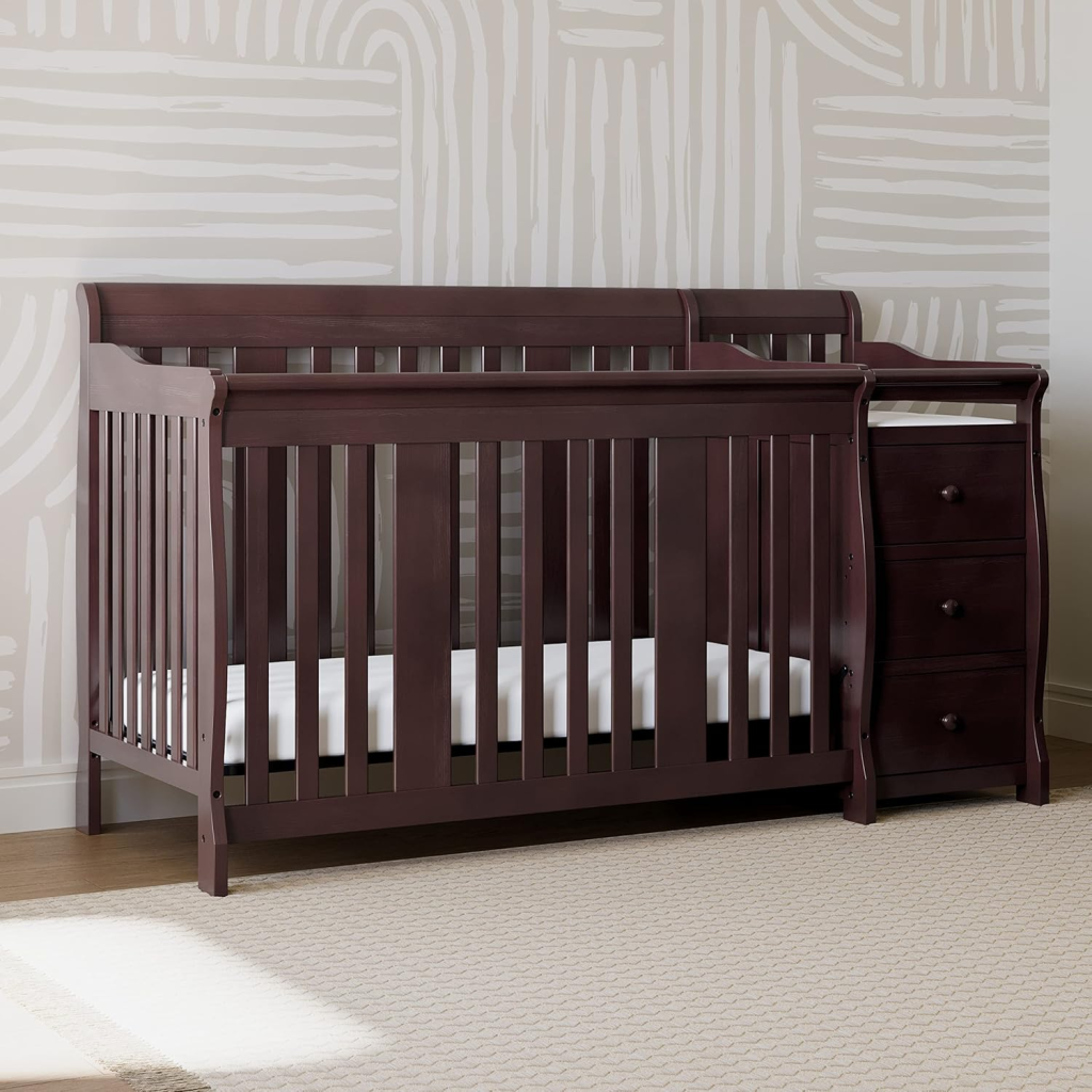Storkcraft Tuscany 4-in-1 Convertible Crib and Dresser Combo