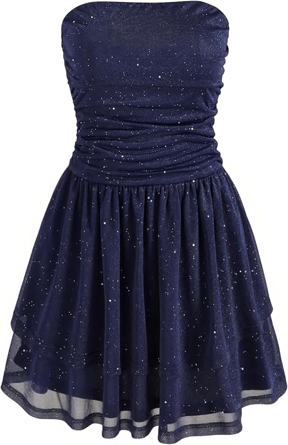 LIKAITY Women's Sequin Bodycon Mini Dress