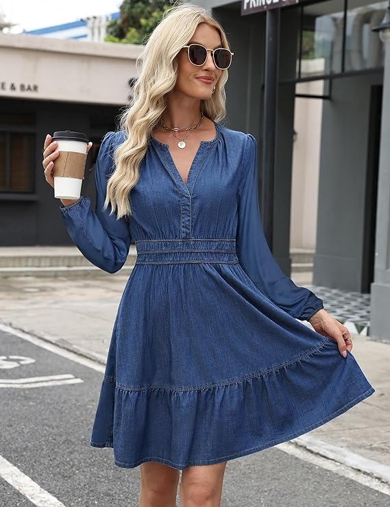 The Rugged Denim Shirt Dress
