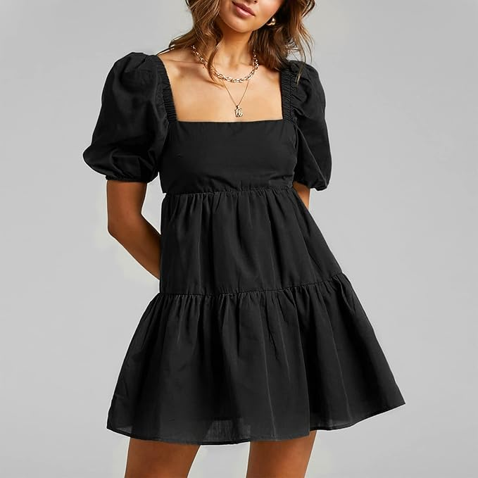 Brooke Square Neck Babydoll Dress