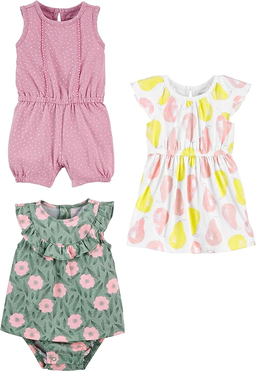 Simple Joys by Carter’s Baby Girls’ 3-Pack Dresses