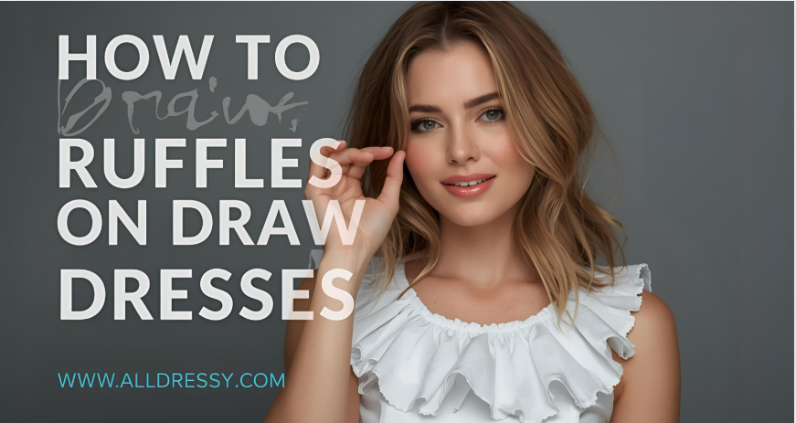 How to Draw Ruffles on Dresses