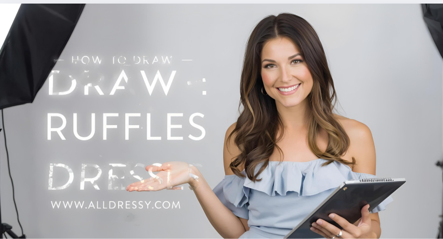 How to Draw Ruffles on Dresses