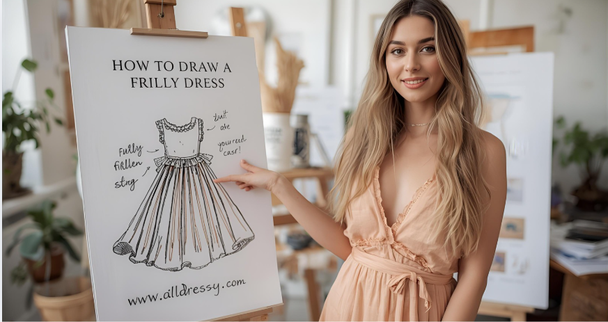 How to Draw a Frilly Dress