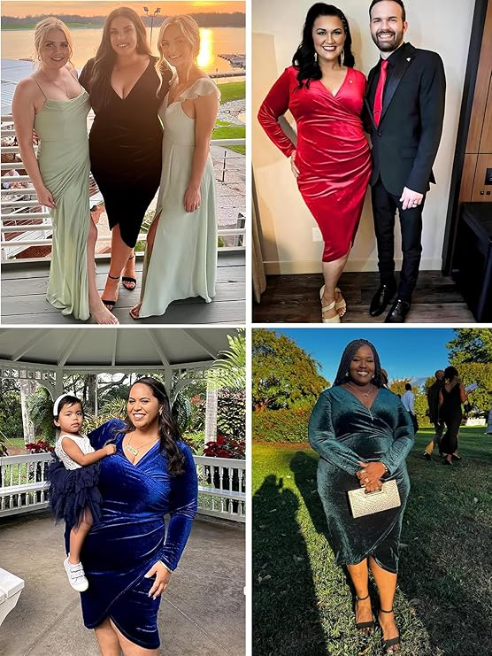 IQREENY Velvet Ruched Bodycon Dress