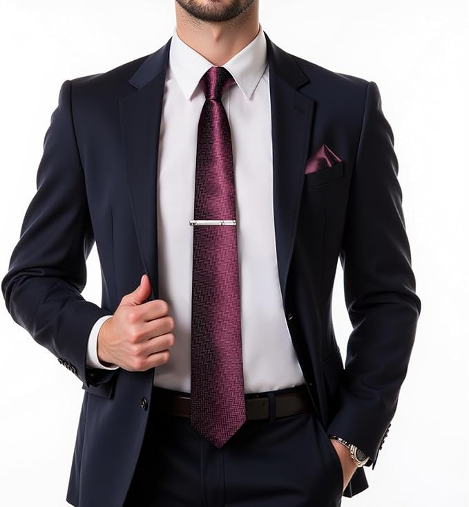 The Go-To Silk Tie: MYBEST Men's Solid Color Silk Necktie