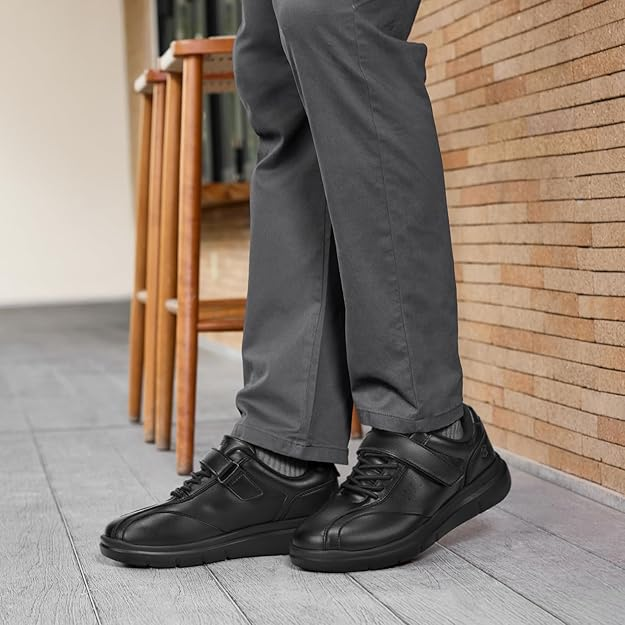 FitVille Diabetic Dress Shoes for Men – EasyTop Deluxe Dress Shoes V1