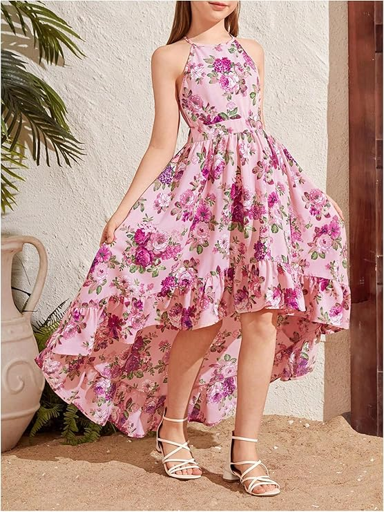 Dream Dress Company Floral Print Chiffon Dress