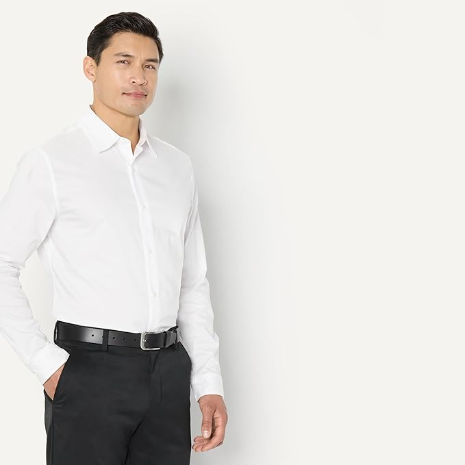 The Essential White Dress Shirt: Van Heusen Men's Regular Fit Stretch Shirt