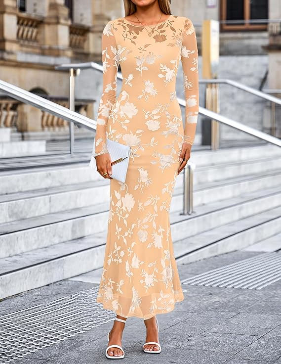 Velvet Ruffled Sleeve Tea‑Length Dress