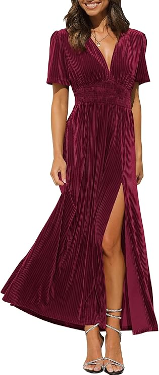 Velvet Maxi Evening Dress