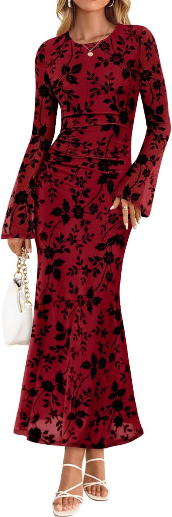  Zesica Long-Sleeve Maxidress — Comfortable Trendy Dress