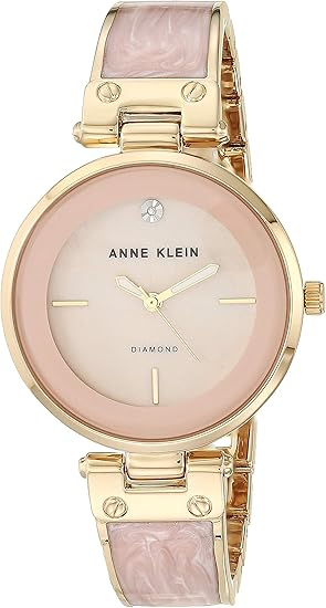 Anne Klein Women’s Genuine Diamond Dial Bangle Watch