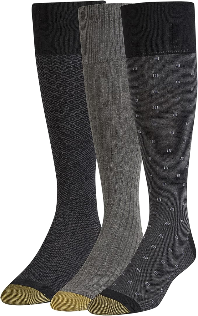 Gold Toe Men’s Mild Compression Over-The-Calf Socks