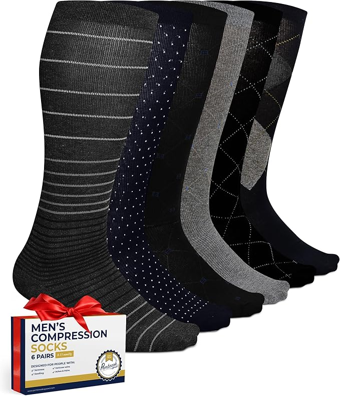 Pembrook Light Compression Over-The-Calf Dress Socks