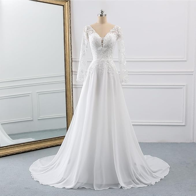 Petite Lace A‑Line Bridal Gown