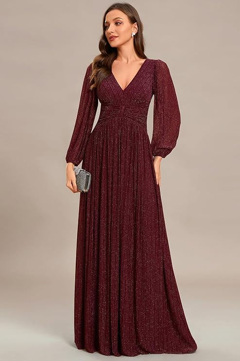 V-Neck Ruched Bridesmaid Dress