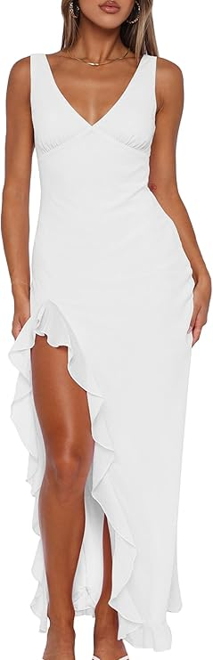 Mokoru White Bodycon Midi Dress