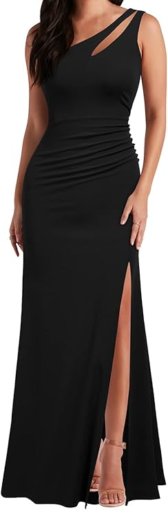 WOOSEA Split Bodycon Mermaid Evening Dress