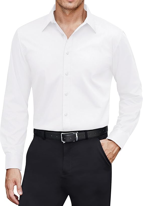 J.VER Wrinkle‑Free Cotton Blend Dress Shirt