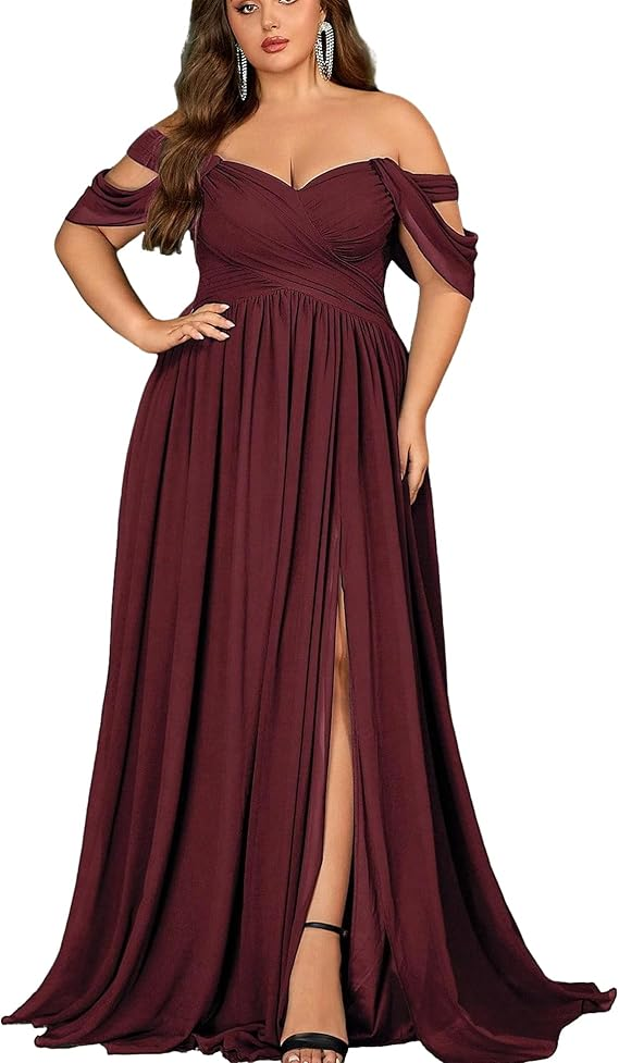 Satin V-Neck Bridesmaid Maxi Dress