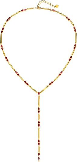 Gold Lariat Drop Necklace