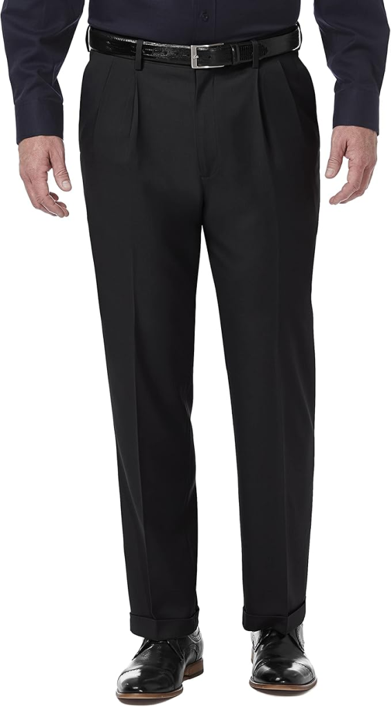 PolePlus Men’s Classic Straight‑Fit Dress Pants