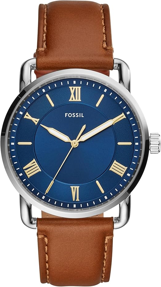 Fossil Minimalist Leather Dress Watch