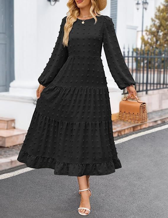 Zesica Long‑Sleeve Maxidress