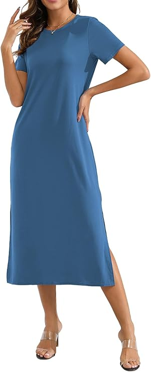 Naggoo Short-Sleeve Midi T-Shirt Dress – Everyday Favorite