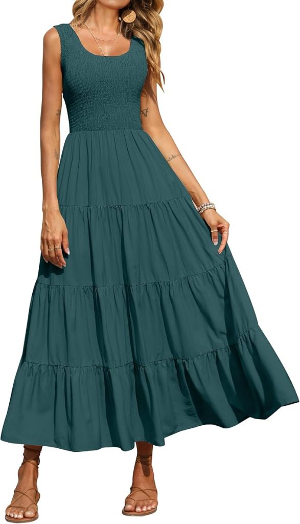 PrettyGarden Ruffle Tiered Maxi Dress – Boho & Flowing