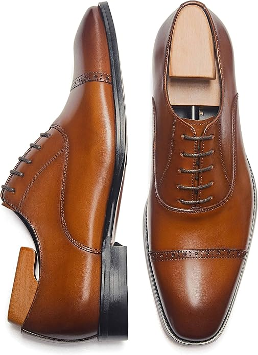 Classic Leather Oxford Dress Shoes — Timeless Elegance