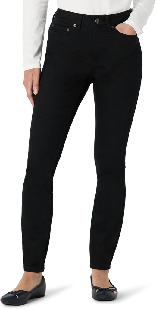 Amazon Essentials Women’s High‑Waisted Black Skinny Jean