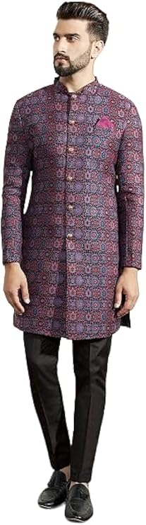 Men's Sherwani Indo Western Wedding Set