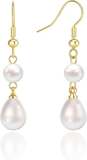 Peora Pearl Drop Dangle Earrings