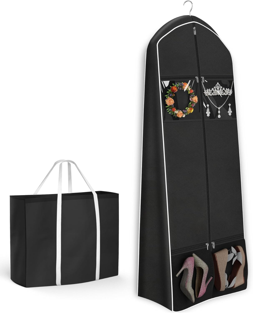 KEETDY 72″ Wedding Dress Garment Bag with Gusset
