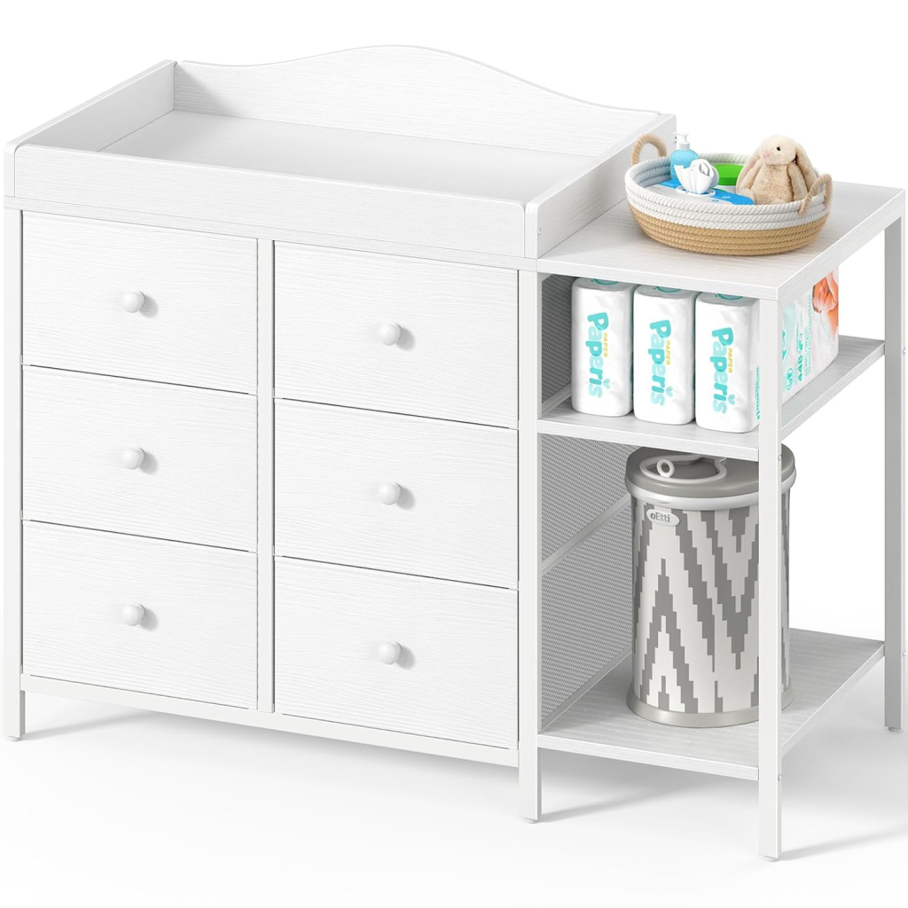 BOLUO Baby Dresser with Fabric Drawers