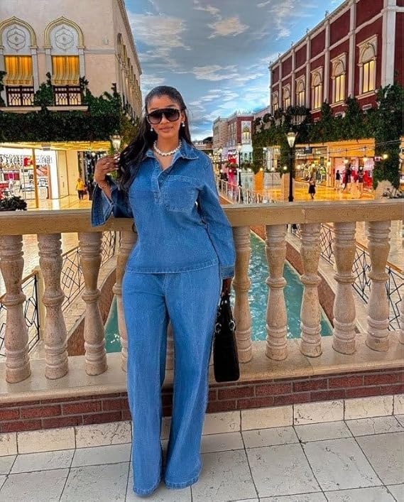 Oversized Blazer + Straight Leg Jeans Set