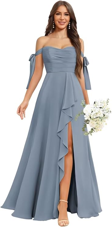 One-Shoulder Satin Maxi Dress