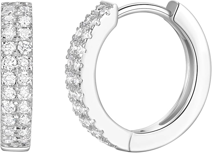 Crystal Safety Pin Statement Earrings.